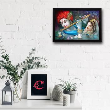 Radha Krishna Satin Matt Texture UV Art Painting 2