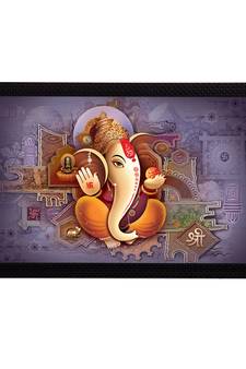 Lord Ganesha Satin Matt Texture UV Art Painting