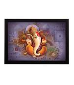 Lord Ganesha Satin Matt Texture UV Art Painting