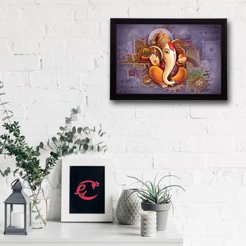 Lord Ganesha Satin Matt Texture UV Art Painting 2