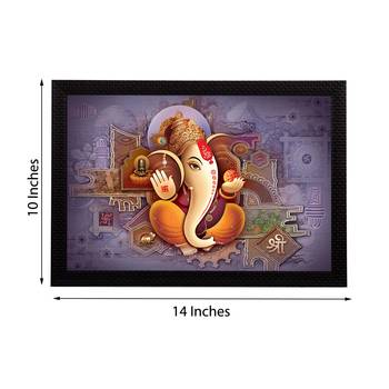 Lord Ganesha Satin Matt Texture UV Art Painting 3
