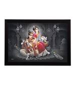 Radha Krishna Satin Matt Texture UV Art Painting