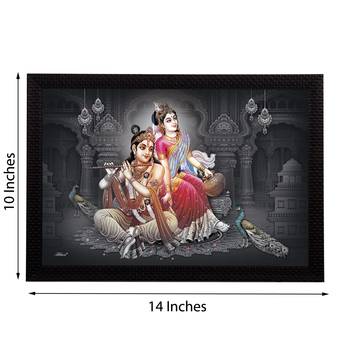 Radha Krishna Satin Matt Texture UV Art Painting 3