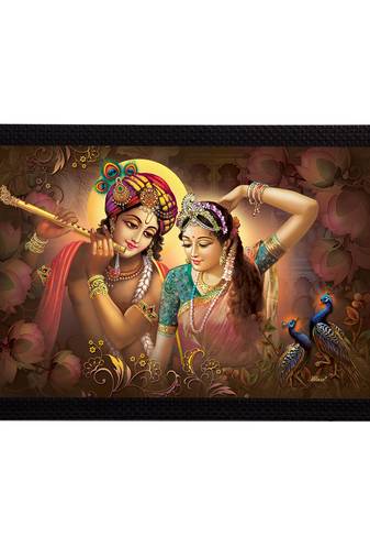 Radha Krishna Satin Matt Texture UV Art Painting