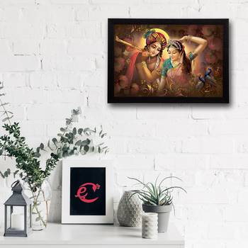 Radha Krishna Satin Matt Texture UV Art Painting 2