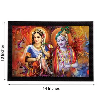 Radha Krishna Satin Matt Texture UV Art Painting 3
