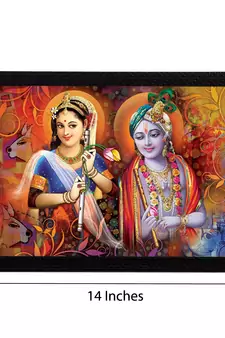 Radha Krishna Satin Matt Texture UV Art Painting