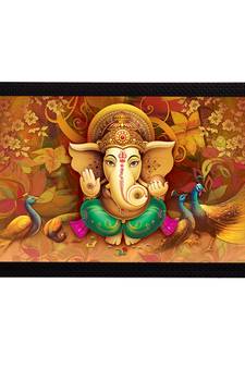 Lord Ganesha Satin Matt Texture UV Art Painting