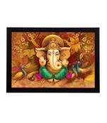 Lord Ganesha Satin Matt Texture UV Art Painting