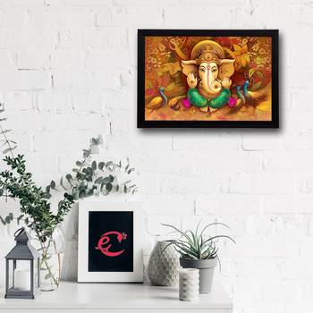 Lord Ganesha Satin Matt Texture UV Art Painting 2