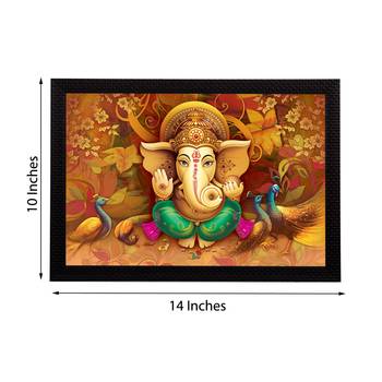 Lord Ganesha Satin Matt Texture UV Art Painting 3