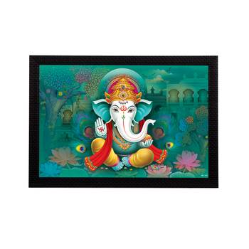 Lord Ganesha Satin Matt Texture UV Art Painting 1