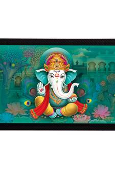 Lord Ganesha Satin Matt Texture UV Art Painting