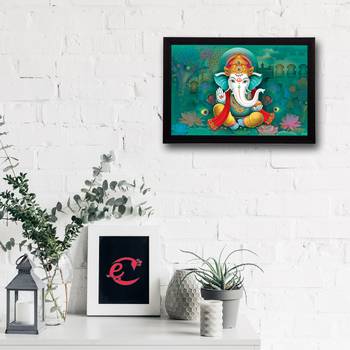 Lord Ganesha Satin Matt Texture UV Art Painting 2