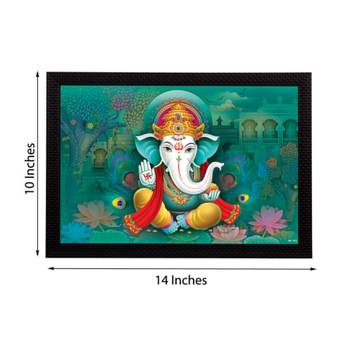Lord Ganesha Satin Matt Texture UV Art Painting 3