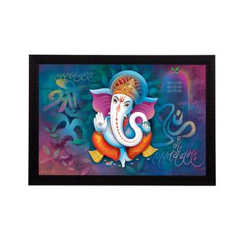 Lord Ganesha Satin Matt Texture UV Art Painting 1