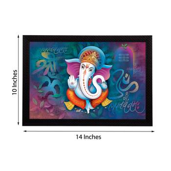 Lord Ganesha Satin Matt Texture UV Art Painting 3