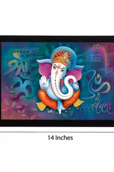 Lord Ganesha Satin Matt Texture UV Art Painting