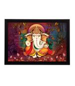 Lord Ganesha Satin Matt Texture UV Art Painting