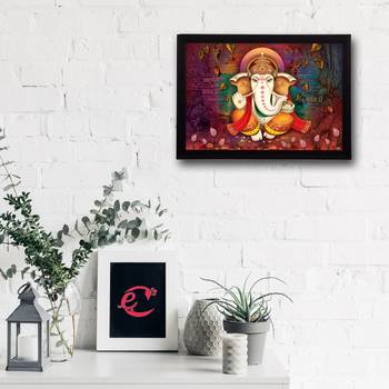 Lord Ganesha Satin Matt Texture UV Art Painting 2