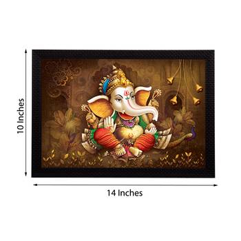 Lord Ganesha Satin Matt Texture UV Art Painting 3