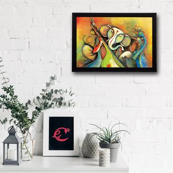 Lord Ganesha Satin Matt Texture UV Art Painting 2