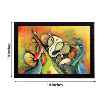 Lord Ganesha Satin Matt Texture UV Art Painting 3
