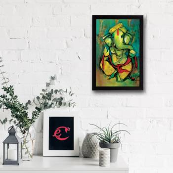 Lord Ganesha Satin Matt Texture UV Art Painting 2