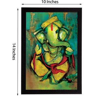 Lord Ganesha Satin Matt Texture UV Art Painting 3