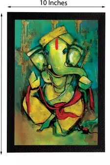 Lord Ganesha Satin Matt Texture UV Art Painting