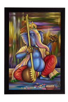 Lord Ganesha Satin Matt Texture UV Art Painting