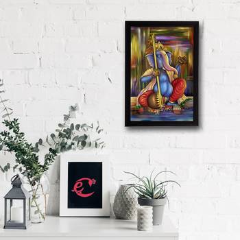 Lord Ganesha Satin Matt Texture UV Art Painting 2