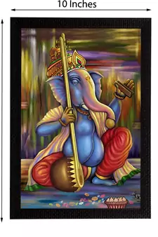 Lord Ganesha Satin Matt Texture UV Art Painting