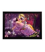 Radha Krishna Satin Matt Texture UV Art Painting