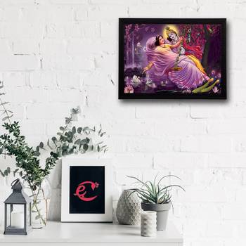 Radha Krishna Satin Matt Texture UV Art Painting 2
