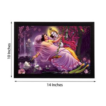 Radha Krishna Satin Matt Texture UV Art Painting 3