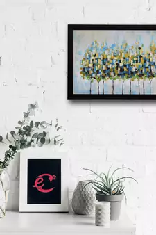 Abstract Trees Satin Matt Texture UV Art Painting