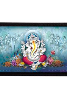 Lord Ganesha Satin Matt Texture UV Art Painting