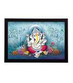 Lord Ganesha Satin Matt Texture UV Art Painting