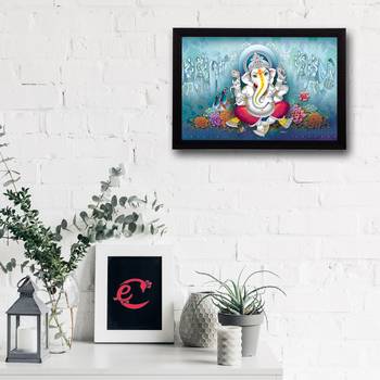 Lord Ganesha Satin Matt Texture UV Art Painting 2