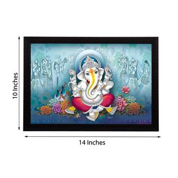 Lord Ganesha Satin Matt Texture UV Art Painting 3