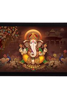 Lord Ganesha Satin Matt Texture UV Art Painting