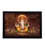 Lord Ganesha Satin Matt Texture UV Art Painting
