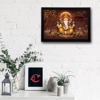 Lord Ganesha Satin Matt Texture UV Art Painting 2