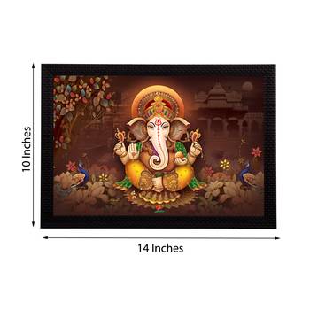 Lord Ganesha Satin Matt Texture UV Art Painting 3