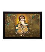Lord Ganesha Satin Matt Texture UV Art Painting