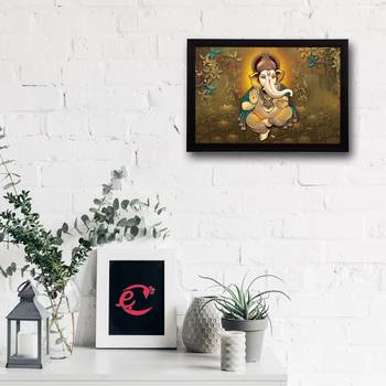 Lord Ganesha Satin Matt Texture UV Art Painting 2