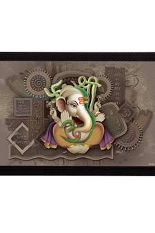Lord Ganesha Satin Matt Texture UV Art Painting