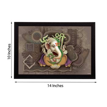 Lord Ganesha Satin Matt Texture UV Art Painting 3