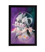 Radha Krishna Satin Matt Texture UV Art Painting